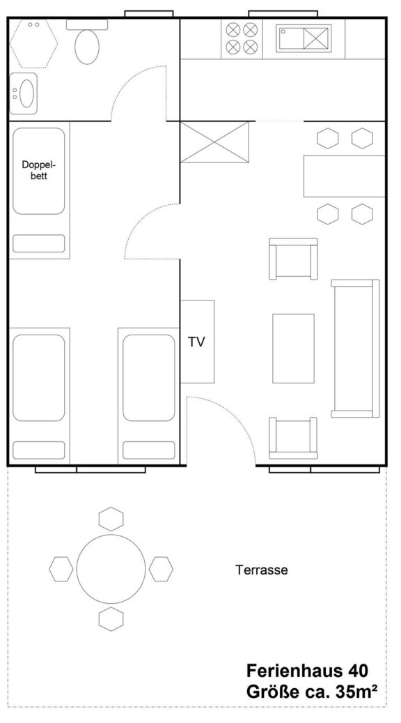 Grundriss Ferienhaus 40