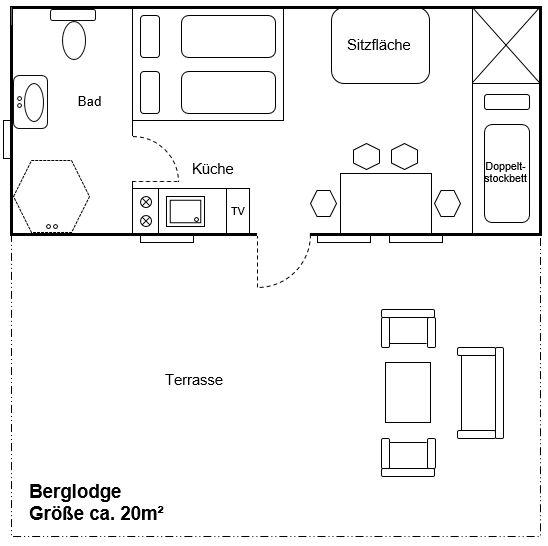 Grundriss Berglodge