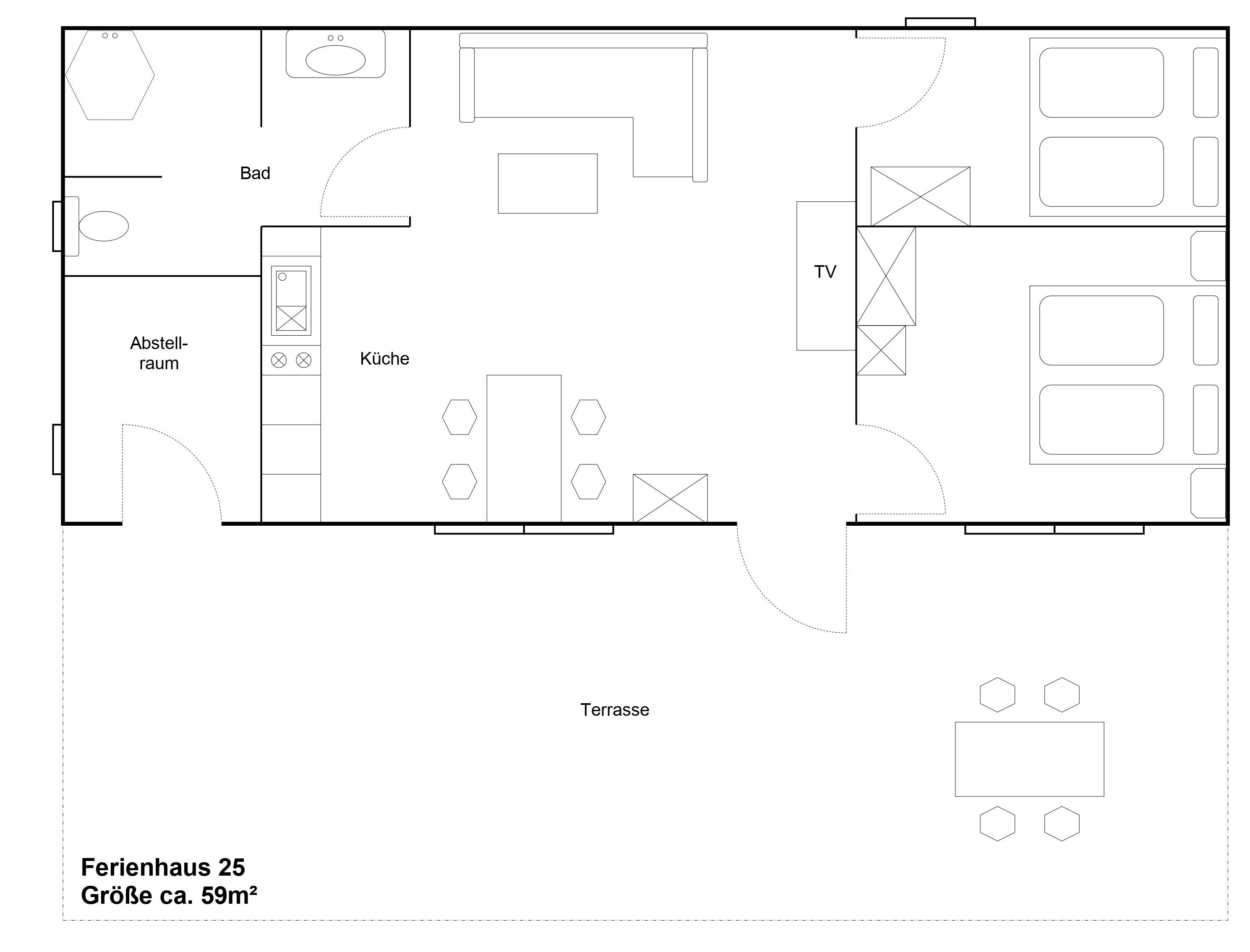 Ferienhaus 25 Grundriss